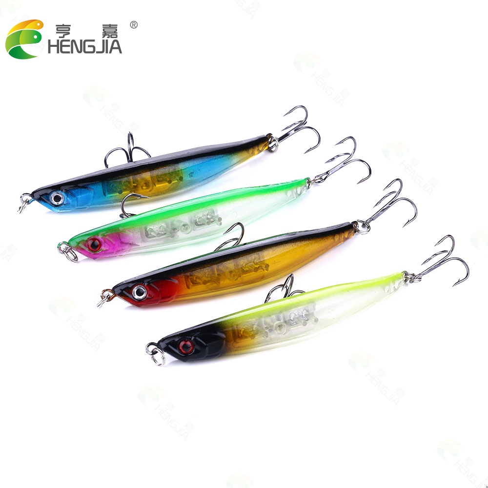 Hengjia 4 Pcs Umpan Pancing Hard Bait Bentuk Ikan Panjang 9cm Berat 8.2g