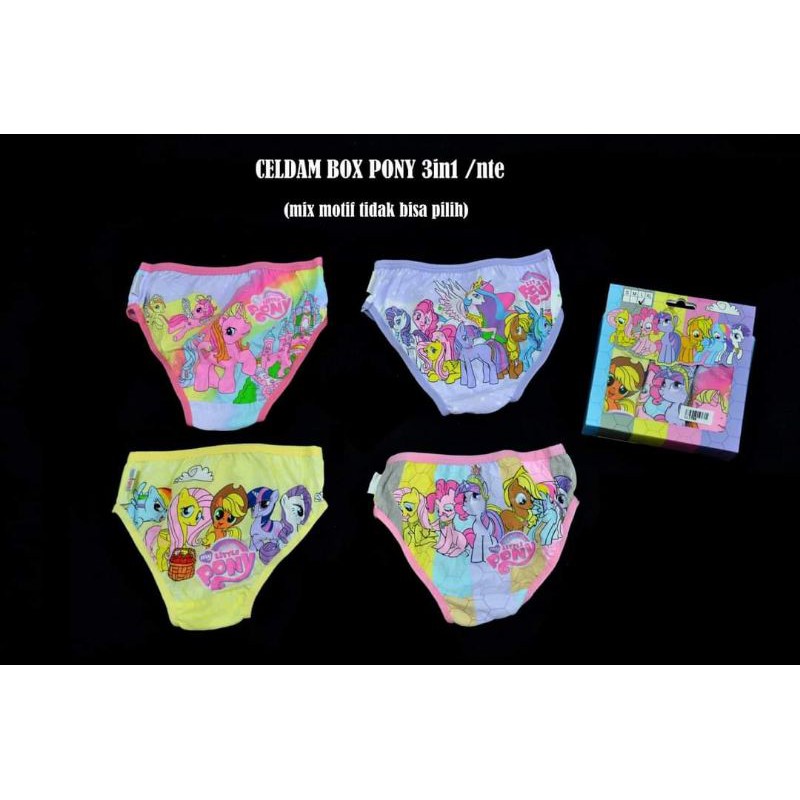 celana dalam anak cewek 2 in 1 little pony