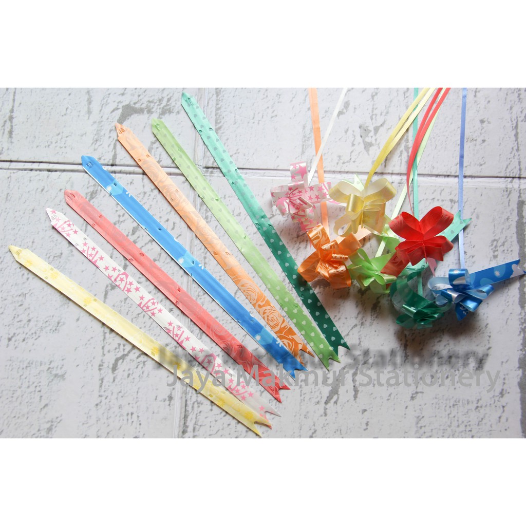 Kertas Tarik Pita Kado Pull Bow Ukuran 12 mm