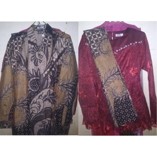 Baju Batik Couple | Baju Couple Kebaya Brokat | Baju Kondangan | Sarimbit | Baju Tunangan