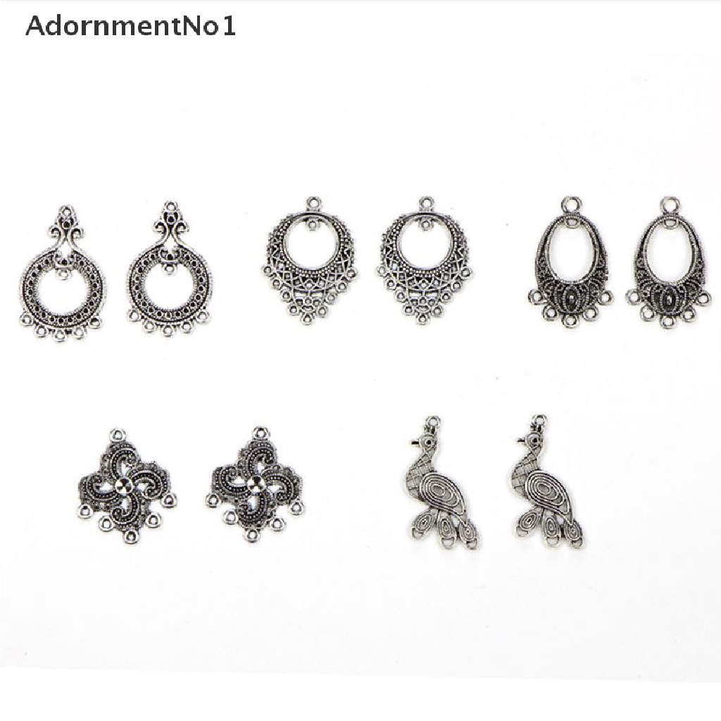 (AdornmentNo1) 20pcs / Set Liontin Bentuk Campur Gaya Vintage Warna Silver Untuk DIY Perhiasan