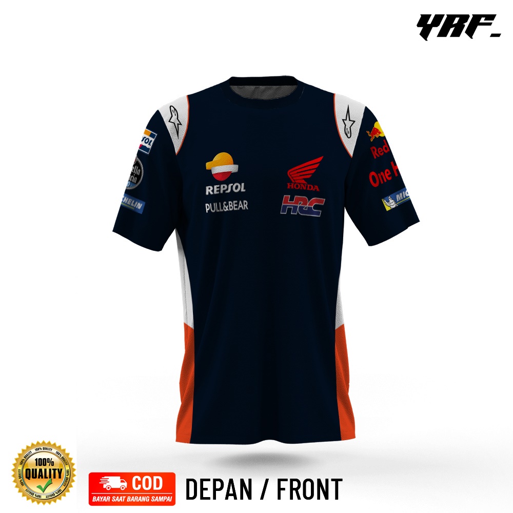 Baju Kaos Jersey Honda Repsol Moto GP Racing Team HRC Motogp Warna Biru 2021