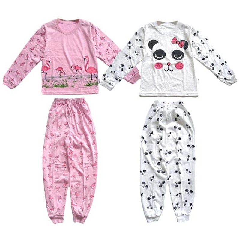 Zebe Piyama Girl Panda edition 2pcs Setelan Oblong Panjang Anak Perempuan