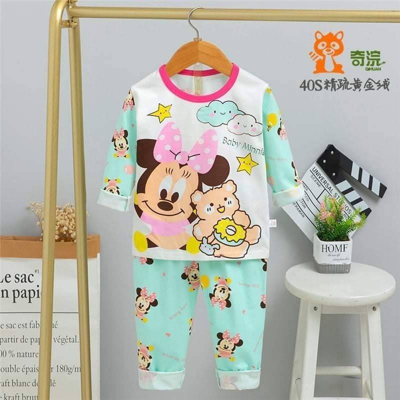 PIYAMA ANAK KUBAO BAJU TIDUR MINNIE MOUSE