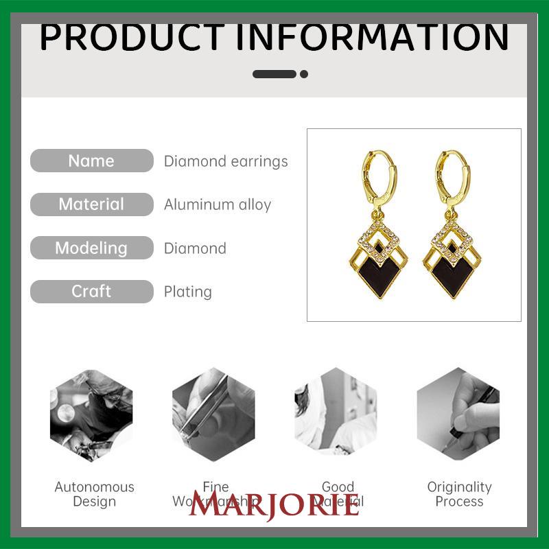 Rhombus bentuk minyak Drop anting-anting modis anting-anting High-end-MJD