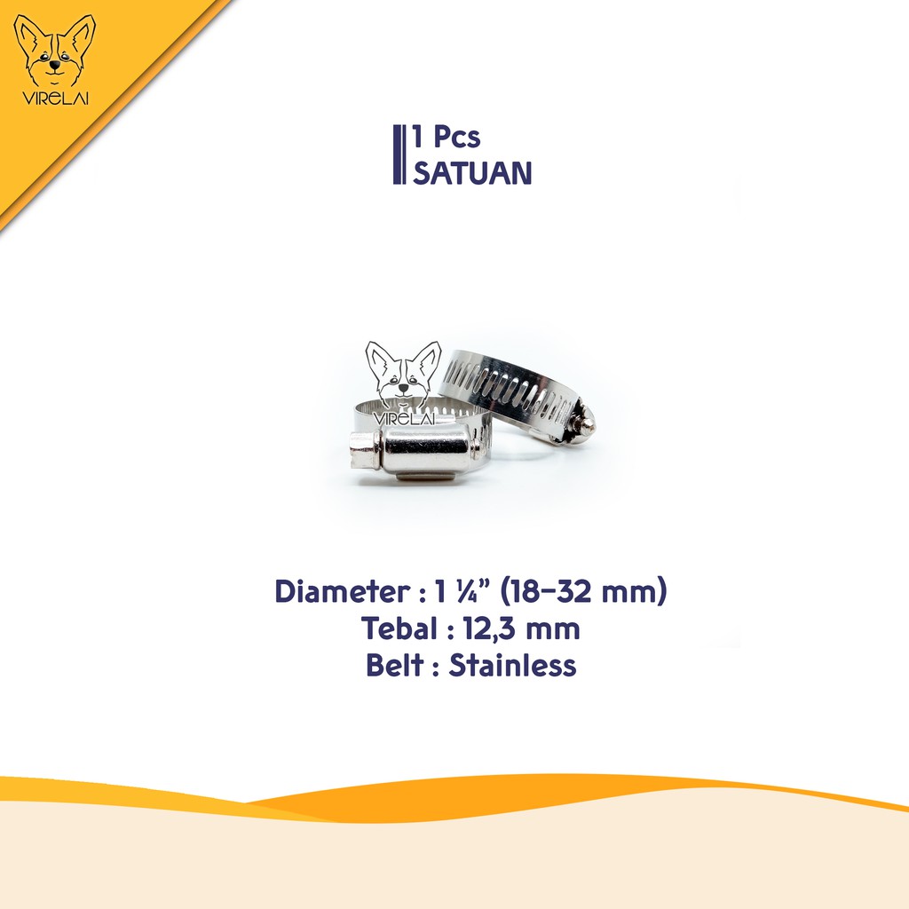 Stainless Klem Selang / Hose Clamp 1 1/4&quot; [TW]