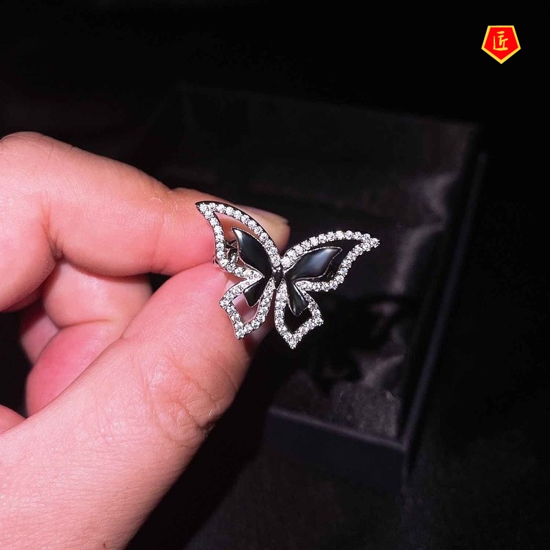 [Ready Stock]Elegant Graceful Fairy Butterfly Chain Ring Advanced Design Sense