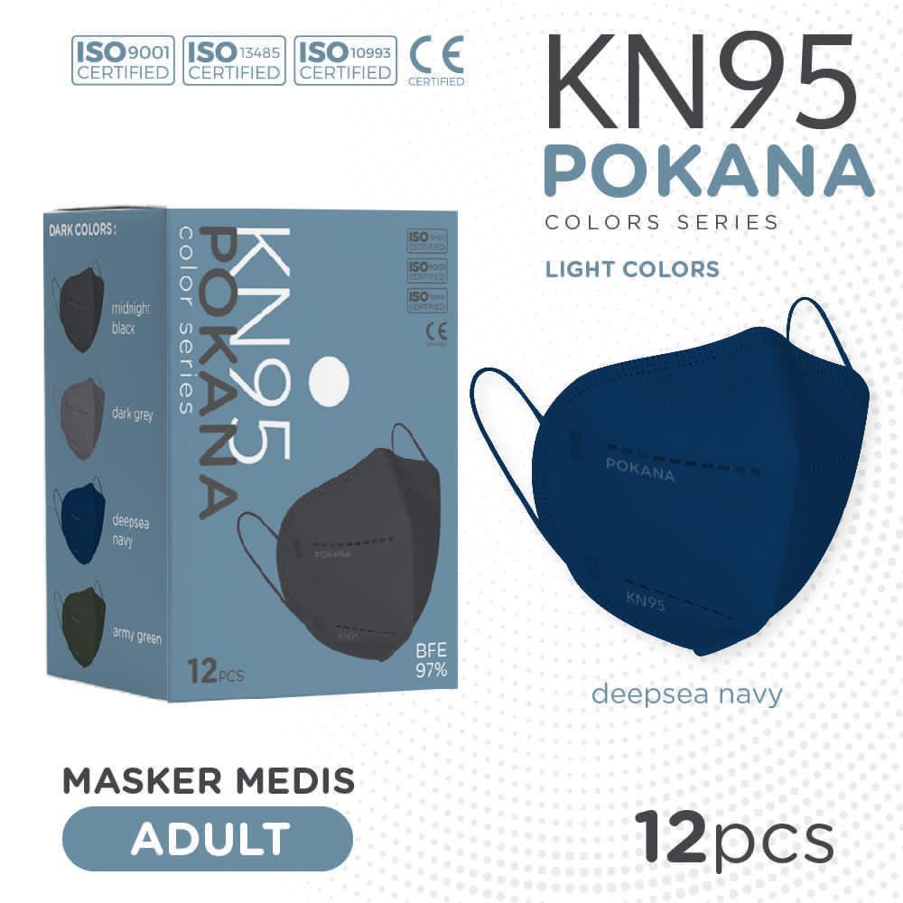 Masker Pokana KN95 (Biru Tua)