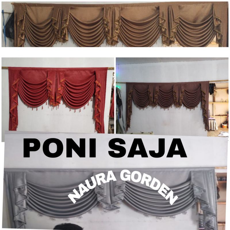 Jual Gorden Poni Gelombang Spanyol Mewah Untuk Pintu Dan Jendela