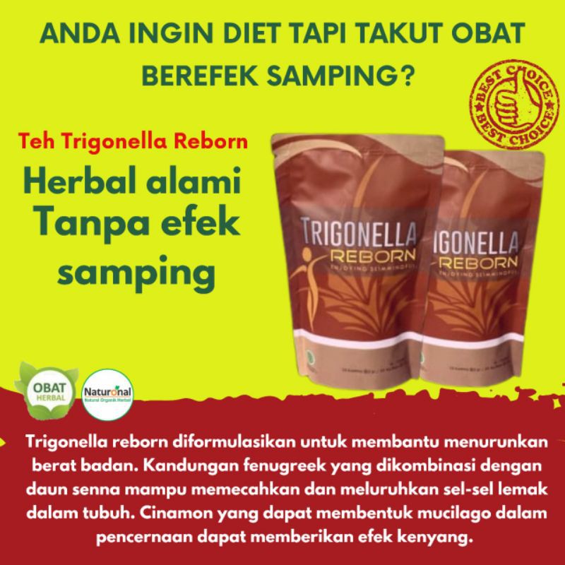 Teh Pelangsing / Trigonella Reborn / Teh Diet / Herbal Pelangsing / Herbal Turun Berat Badan Ampuh