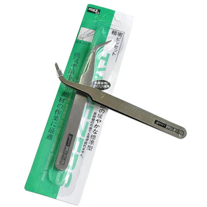 PINSET STAINLESS STEEL ANTI MAGNET TWEEZERS GOOI LABORATORIUM PENJEPIT