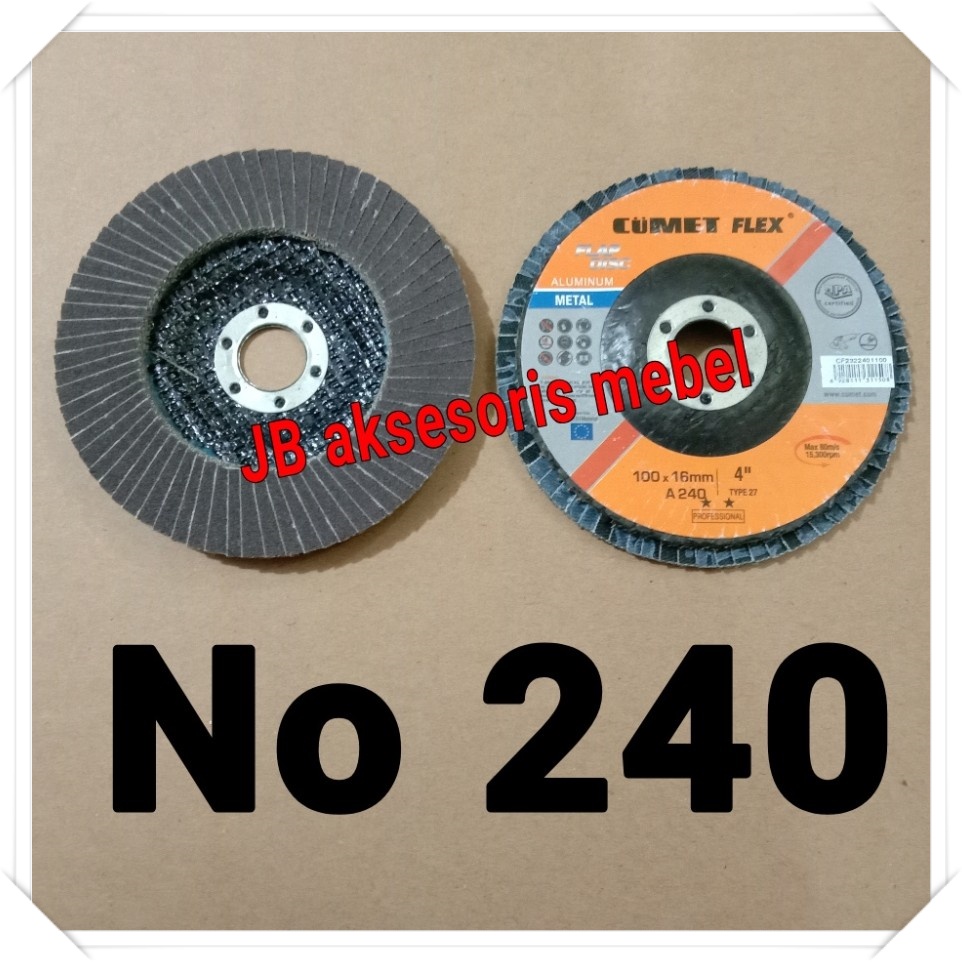 FLAP DISC 4" NO 240 CUMET | MATA GERINDA AMPLAS SUSUN NO 240 CUMET