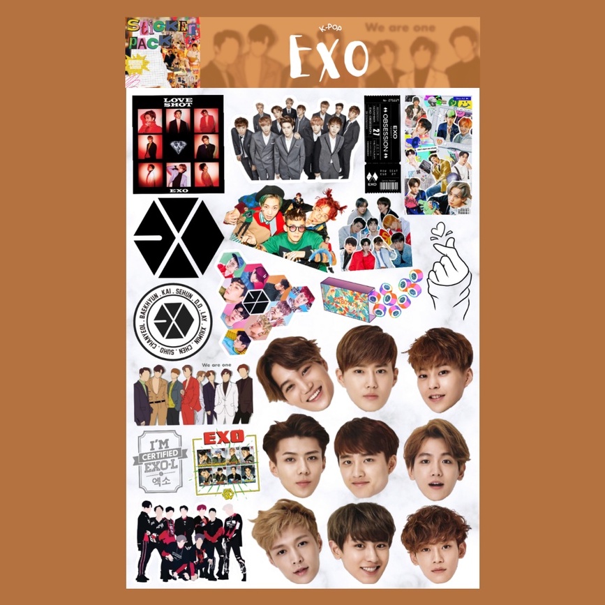 

EXO Sticker Sheet || K-POP