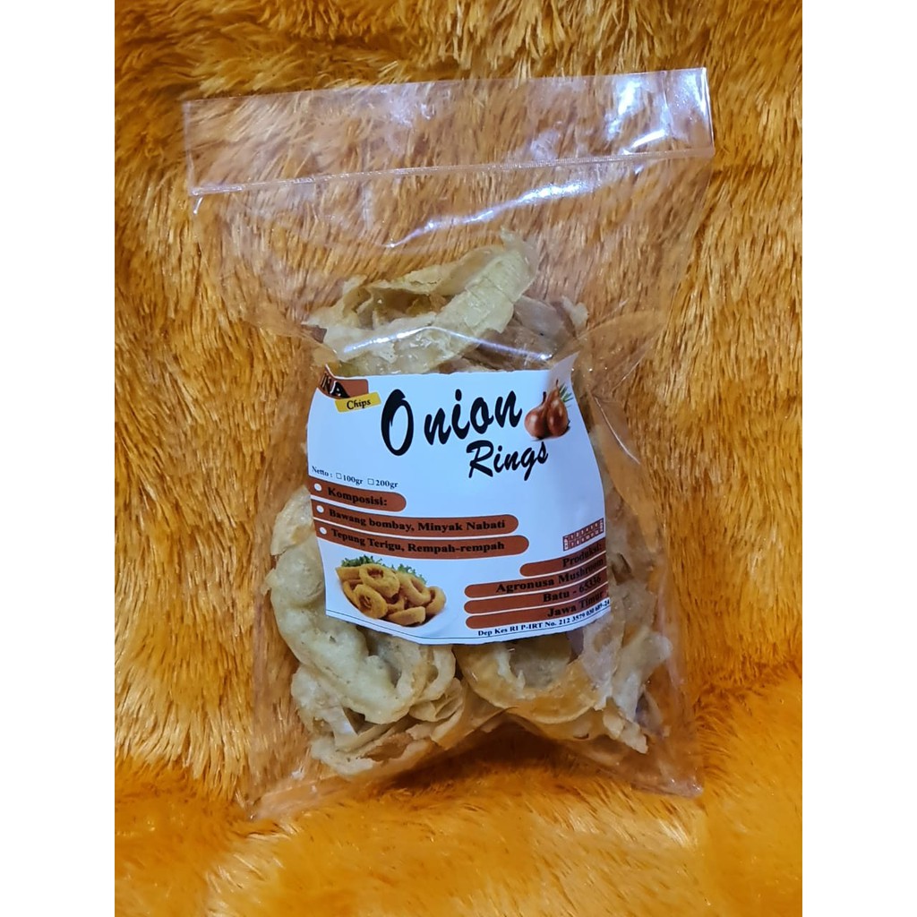 

KERIPIK SAYUR - Keripik Onion Ring (kemasan 100gr)