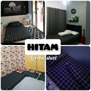 seprai sprei katun monokrom minimalis aesthetic garis