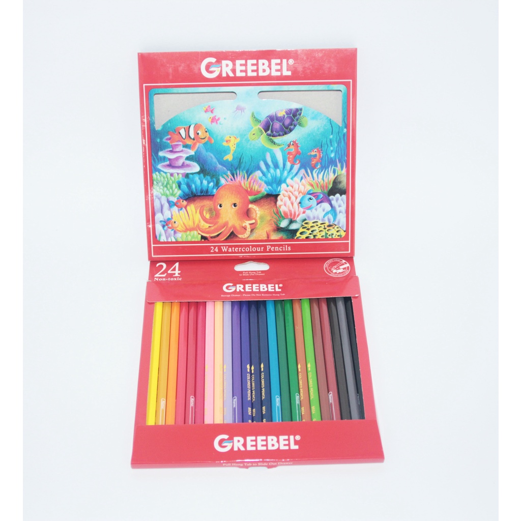 Colour Pencil / Pensil Warna Greebel Water Colour Isi 24 Warna
