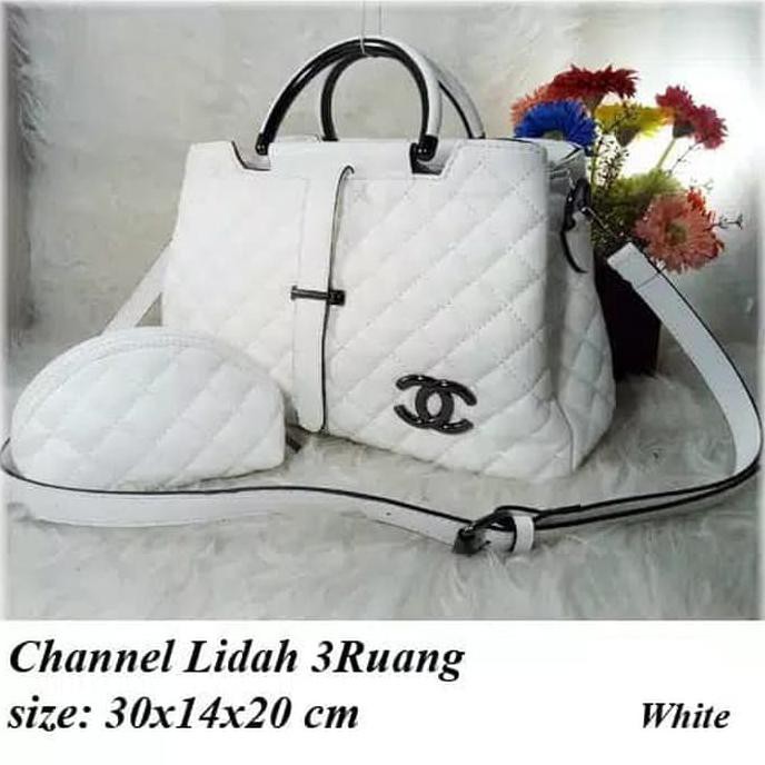 Tas Murah Tas Batam Tas Wanita Import Tas Channel Lidah 3 Ruang Tas Pesta