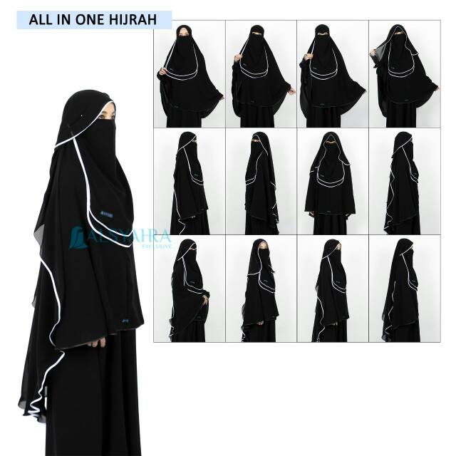 NIQAB All In One Hijrah Size L 12 Style By Alsyahra Exclusive