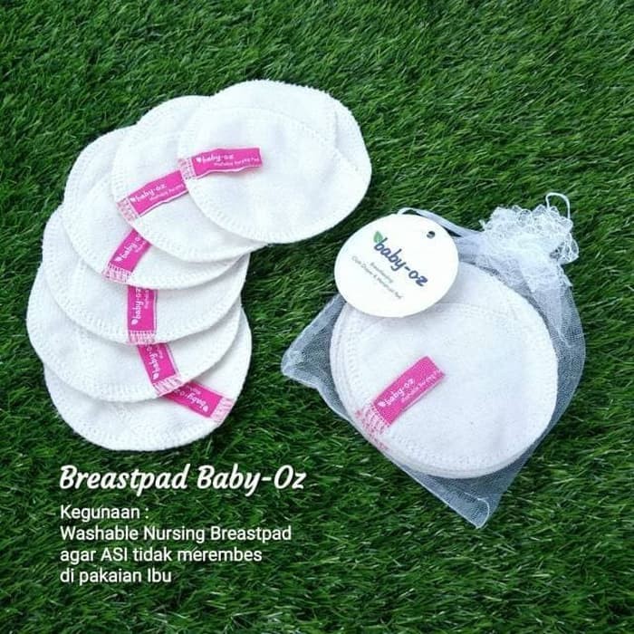 Breastpad Washable Baby Oz - Breast Pad Cuci Ulang Baby Oz isi 6pcs - Penyerap Asi Berlebih