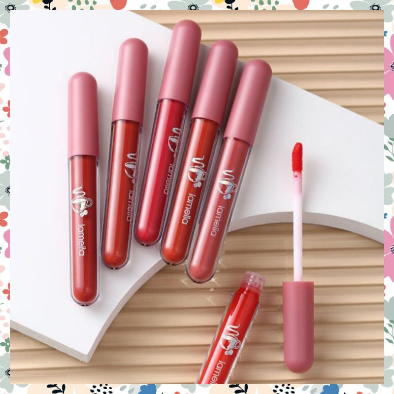 Omg LAMEILA Lip Glaze Matte Premium Colors Lip Gloss Cream Tint Waterproof Original