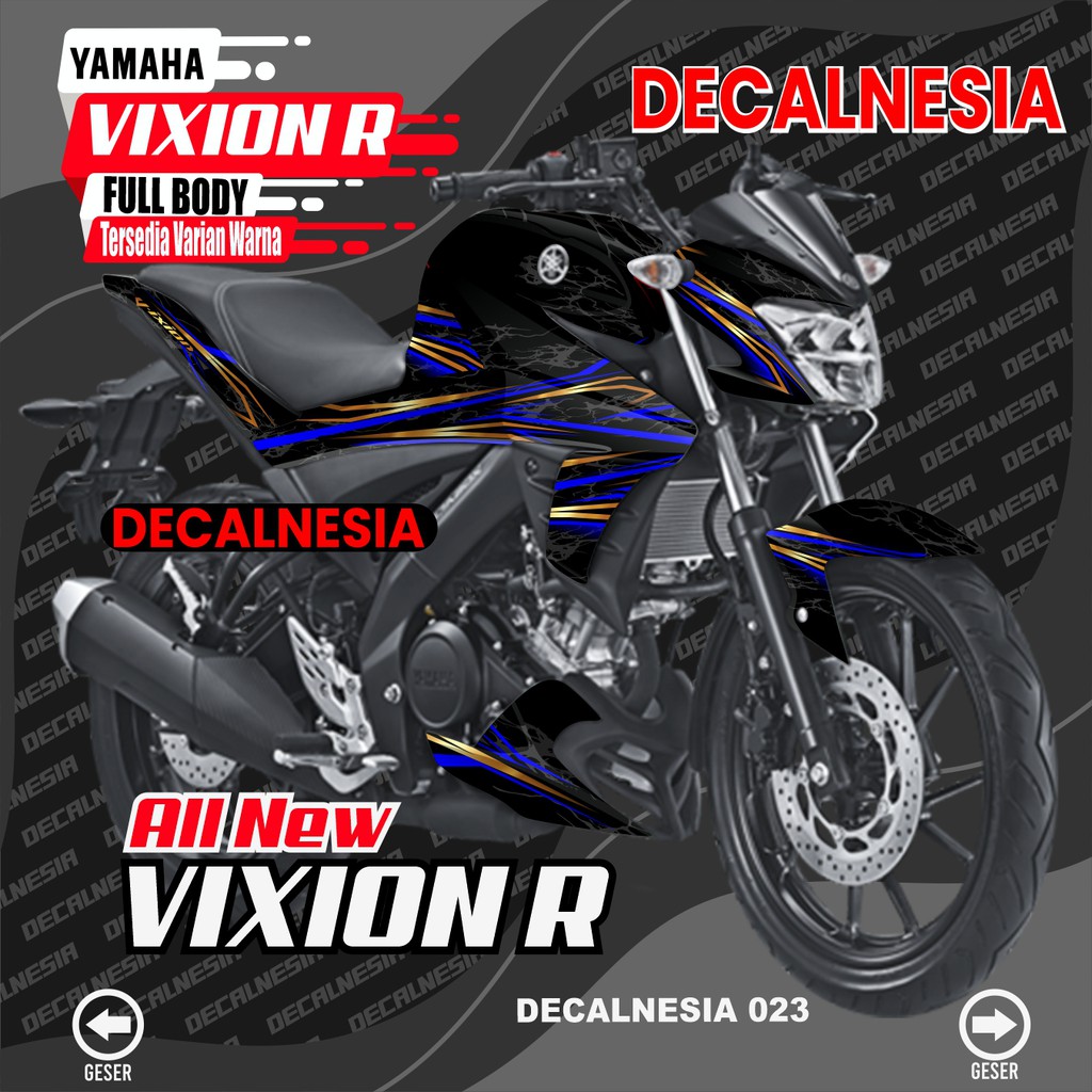 Jual Decal Motor Vixion R 155 New Modifikasi Variasi Racing Stiker Vixion R Sticker Vixion R Full Body Indonesia Shopee Indonesia