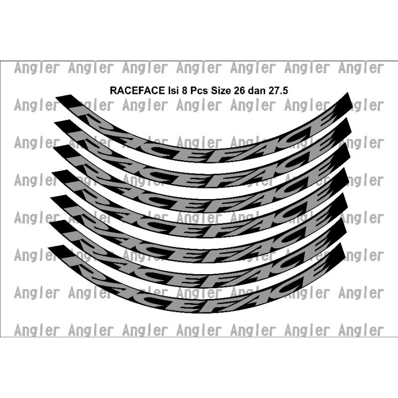Decal sticker rim velg sepeda RACEFACE uk 26/27.5