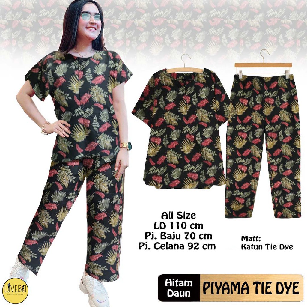 LVB Piyama Wanita TIE DYE / baju tidur wanita / set pajamas wanita / Setelan kasual wanita/21743