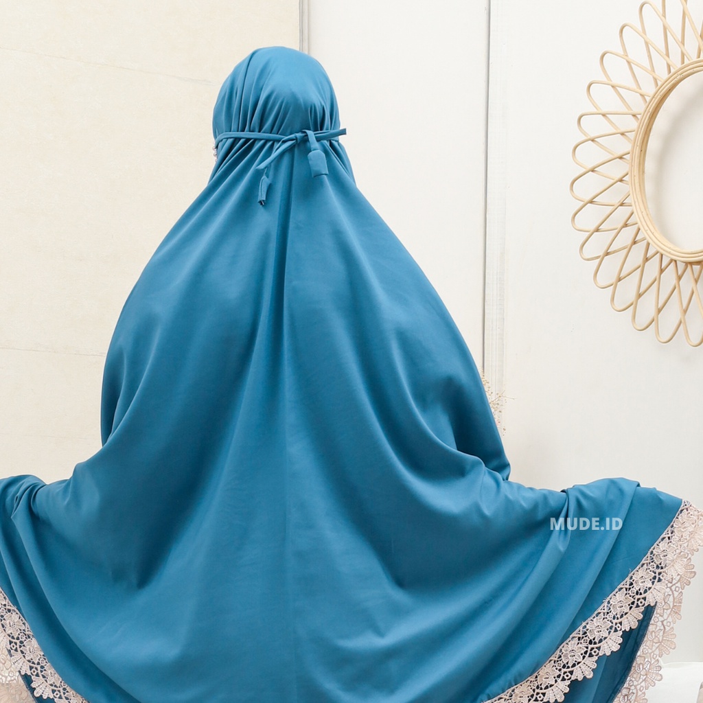 Mukena Dewasa 2in1 Elegan Luna Renda Mewah Tas Traveling Kekinian Katun