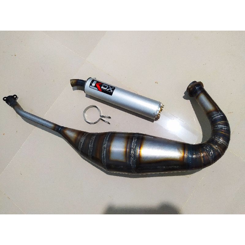Knalpot ninja Kdx plat karat Suara garing kemrincing rr atau r dan ss-3