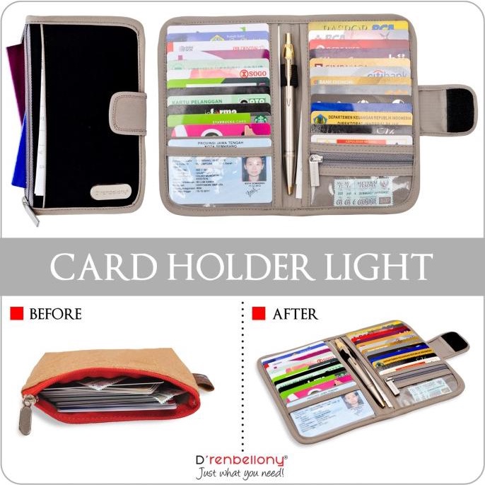 

Office & Stationery | Document Organizer | D'Renbellony - Card Holder Light Black | Best Seller