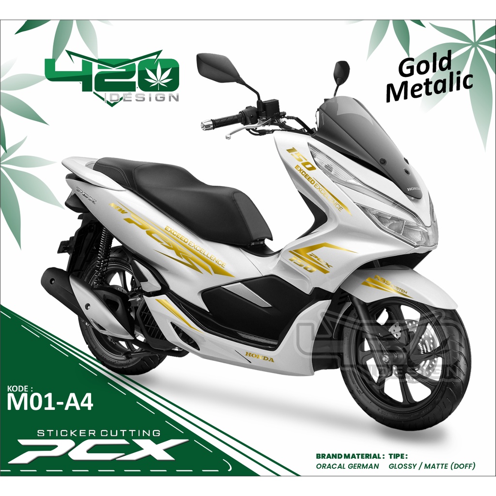Sticker Lis Cutting Honda PCX 150 - Striping Cutting Variasi Warna Metalik PCX 150 - Aksesoris Motor