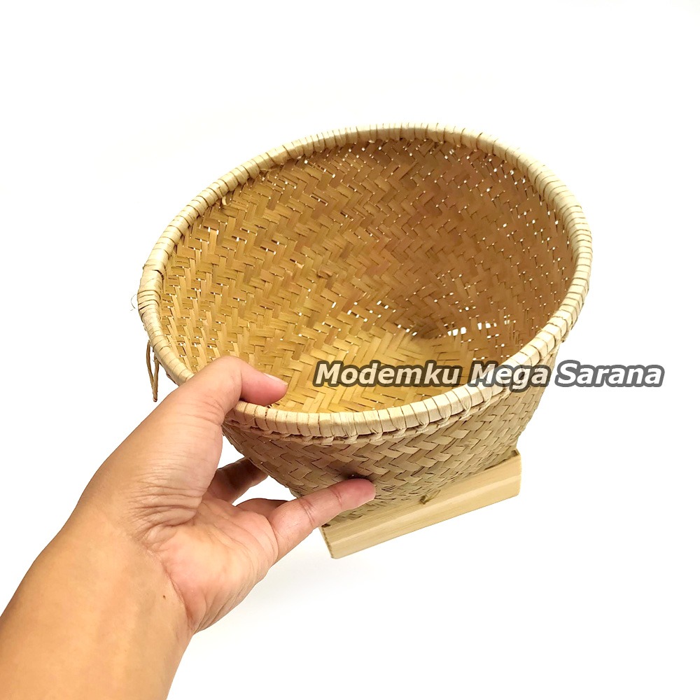 Rice Bowl Wakul Nasi Ceting Bakul Tempat Nasi Anyaman Bambu - D20 cm