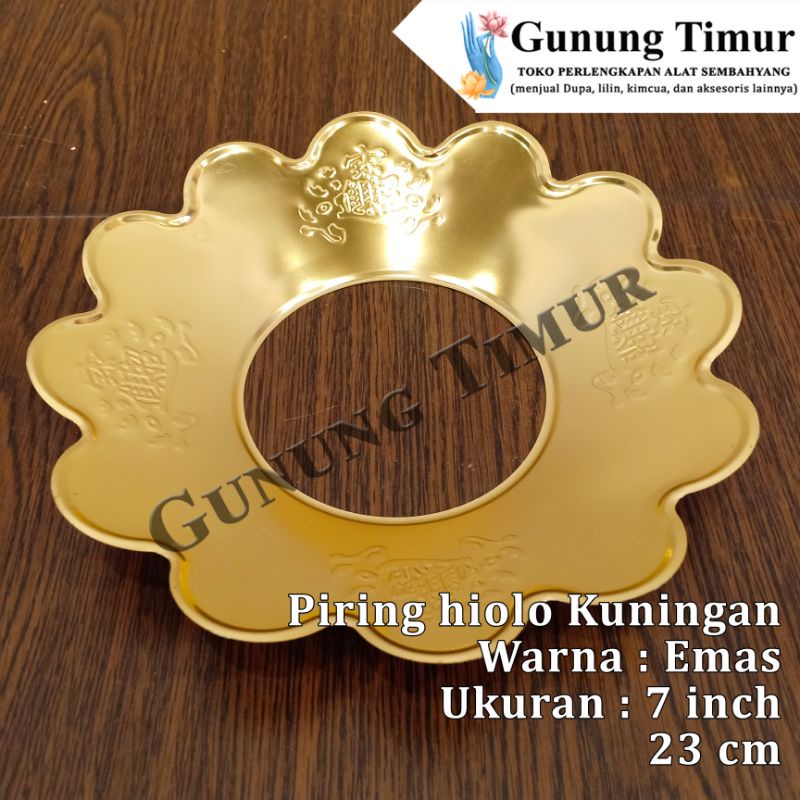 Piring Hiolo Kuningan / Piring Abu / Piring Sembahyang 6 &amp; 7 inch