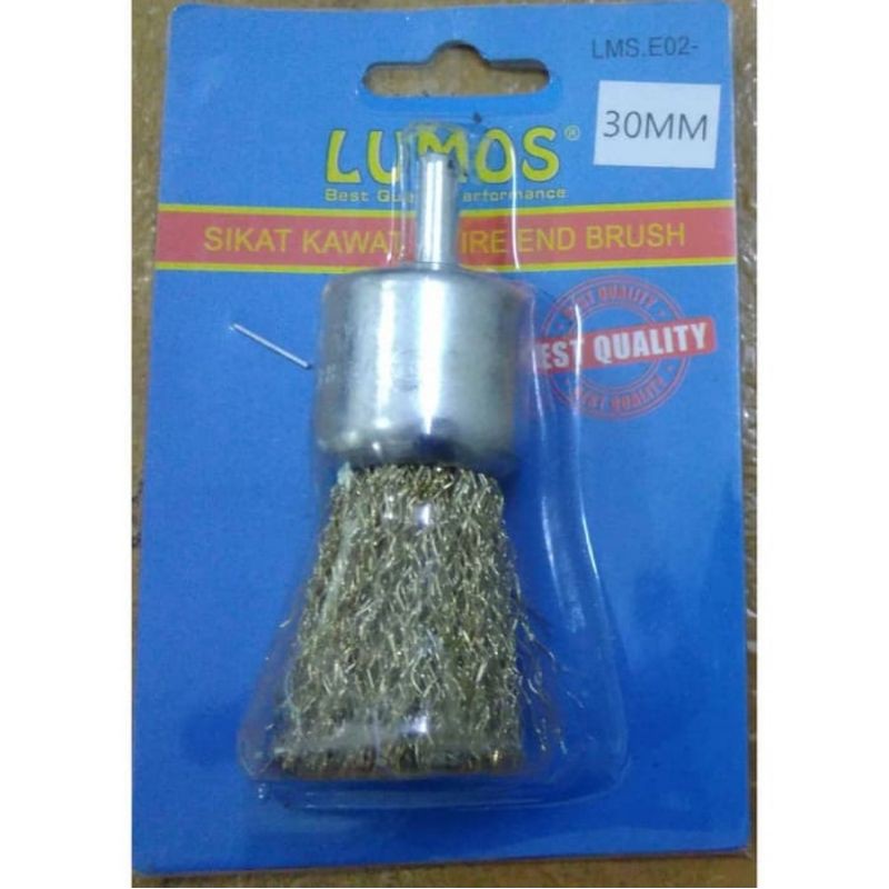 Mata bor sikat kawat 30mm lumos Wire End Brush