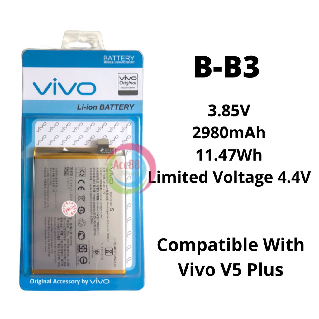 Batre Baterai Battery Original Vivo B-B3 BB3 VIVO X9 V5 PLUS