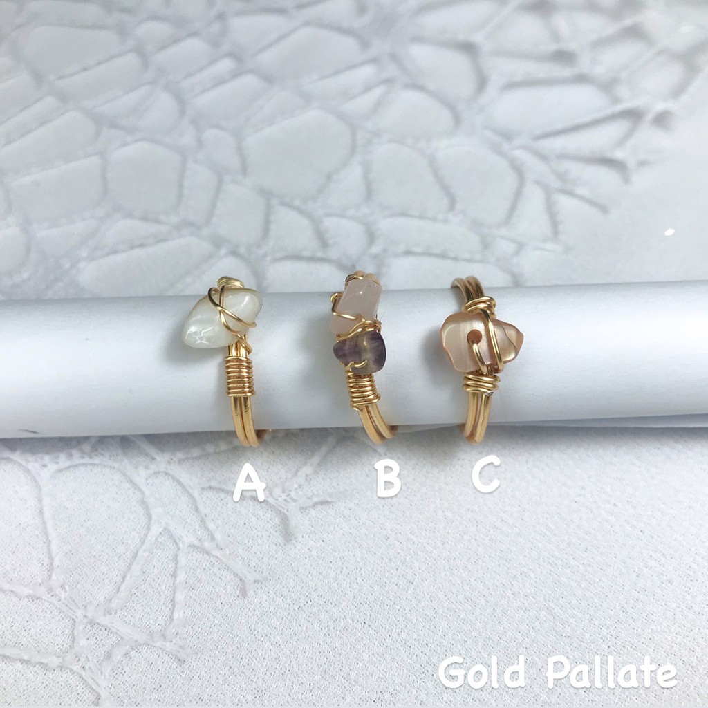 Wire Ring Stone / cincin kawat batu tembaga