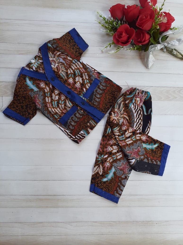 Setelan Batik Anak Baju Tidur Anak Motif Elegan,usia 1-5 Tahun Laki-laki, Perempuan.
