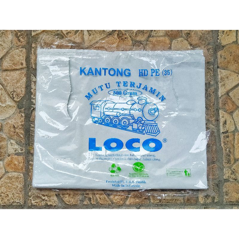 Kantong Plastik Loco 35 Putih Susu Tebal(500gr)