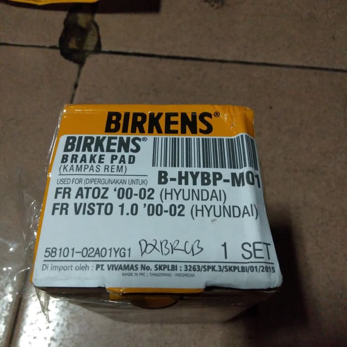 kampas rem depan hyundai atoz 2000 - 2002
