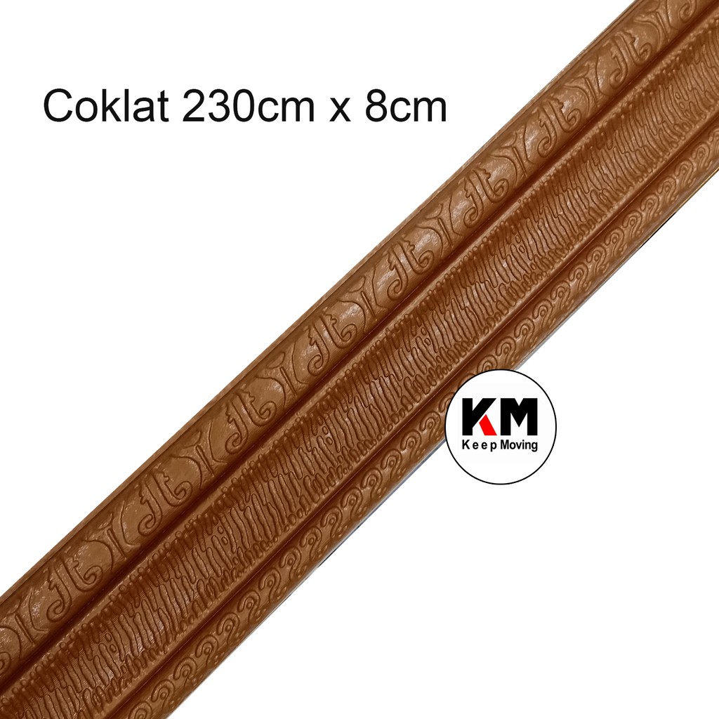KM Wall Border List Wallpaper Wallborder Foam 3D-COKLAT 230cm x 8cm