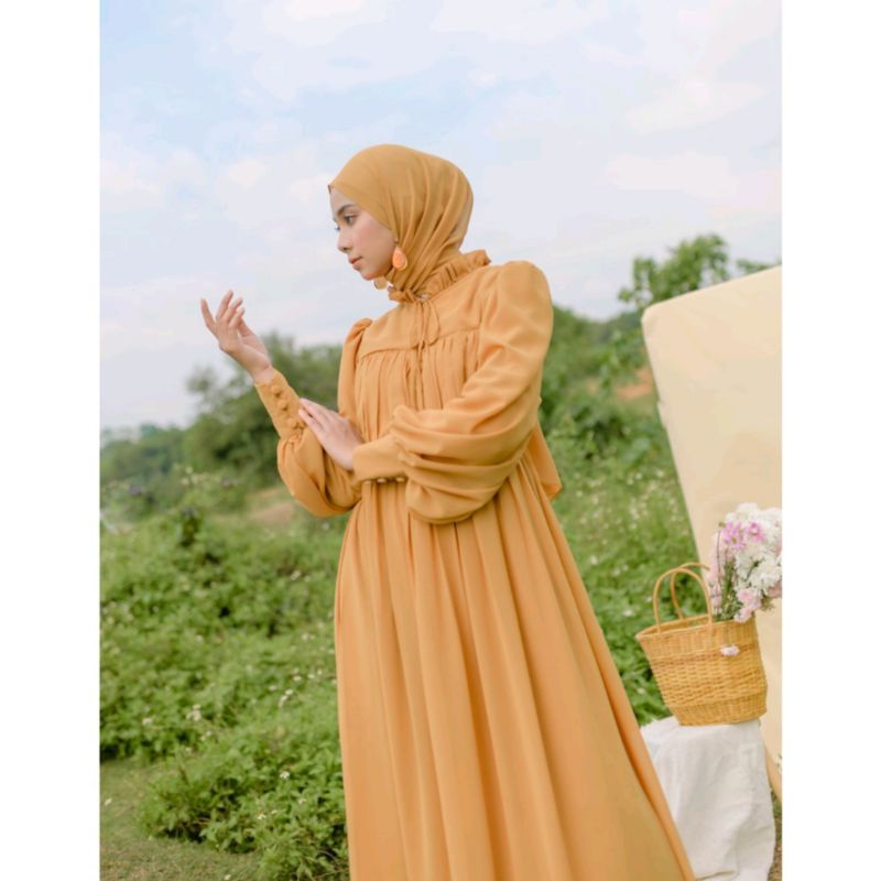 Ainayya / Edrea Dress Mustard by Ainayya