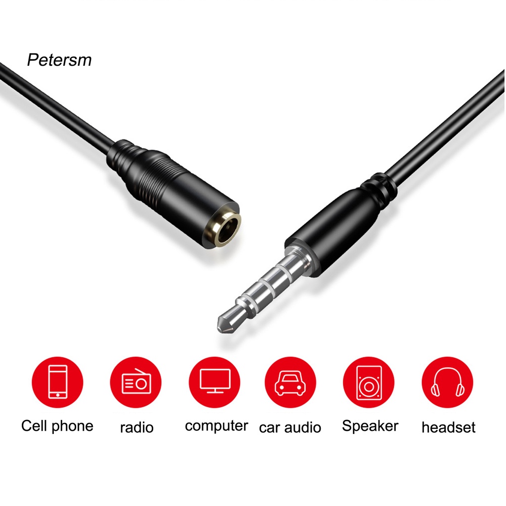 (Pt) Kabel Extension Audio Headphone Portable Panjang 0.75m Dengan Jack 3.5mm