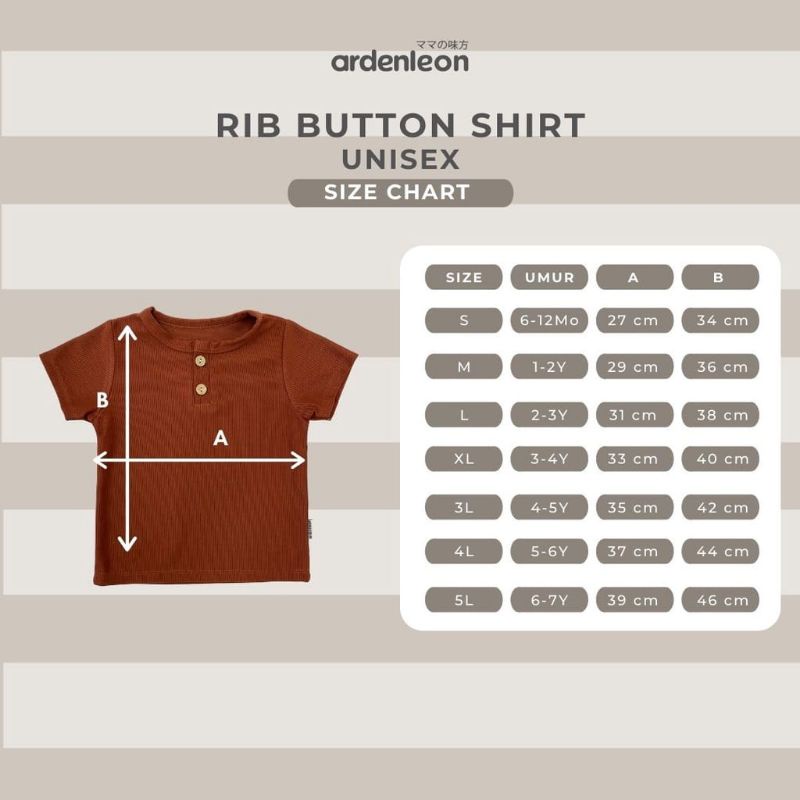 Ardenleon - Rib Button Shirt Unisex