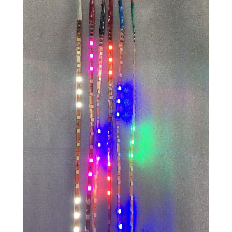 Lampu led strip fleksibel flexible karet 45cm jalan 24V running