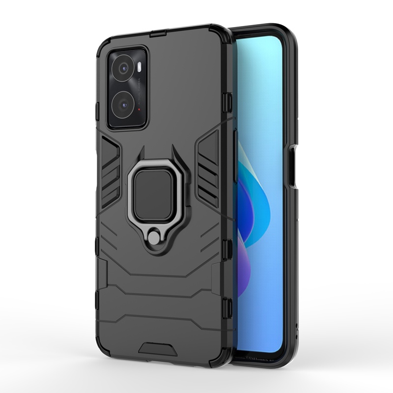 Casing Armor Shockproof + Stand Holder Magnetik Untuk OPPO Realme 9i / 9i