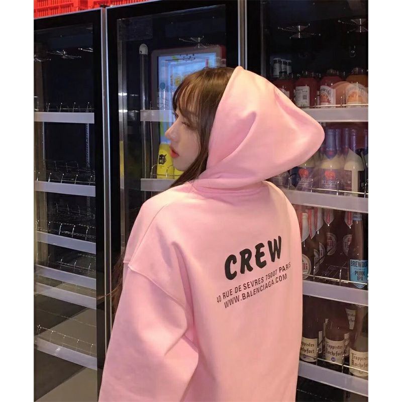 Jaket Hoodie CREW BB B4lenciaga Big Size [S - 6XL] Korean Style Sweater pria Wanita Jumbo Fleece 6XL 5XL 4XL 3XL 2XL XL L M S