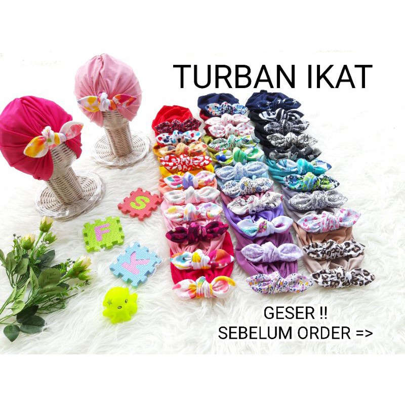 GLOSIR 1 LOSIN 12Pcs Turban Tali Kelinci Anak | Turban Anak | Turban Bayi | Warna Random | BISA C.O.D