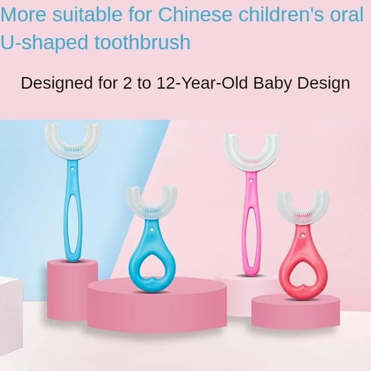 JG - SIKAT GIGI U Sikat Ggi Silikon Bayi Anak Bentuk U Sikat Gigi Anak  tooth brush baby silicon type U 360°