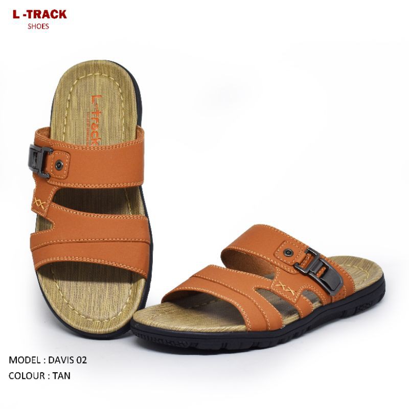 Sandal kulit davis02 Sandal pria dewasa model slop nyaman dan milenial Upper kulit