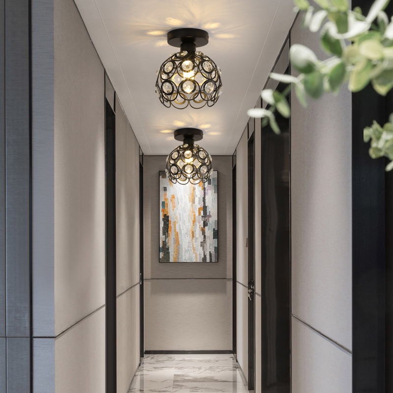 Lampu Kristal Gantung Mewah Plafon Minimalis crystal ceiling lamp lampu langit-langit kristal/Ruang Tamu Lampu/Ceiling Light/Lampu Hias/Ceiling Lamp-Ruang Tamu-Minimalis-kristal-E27-LED